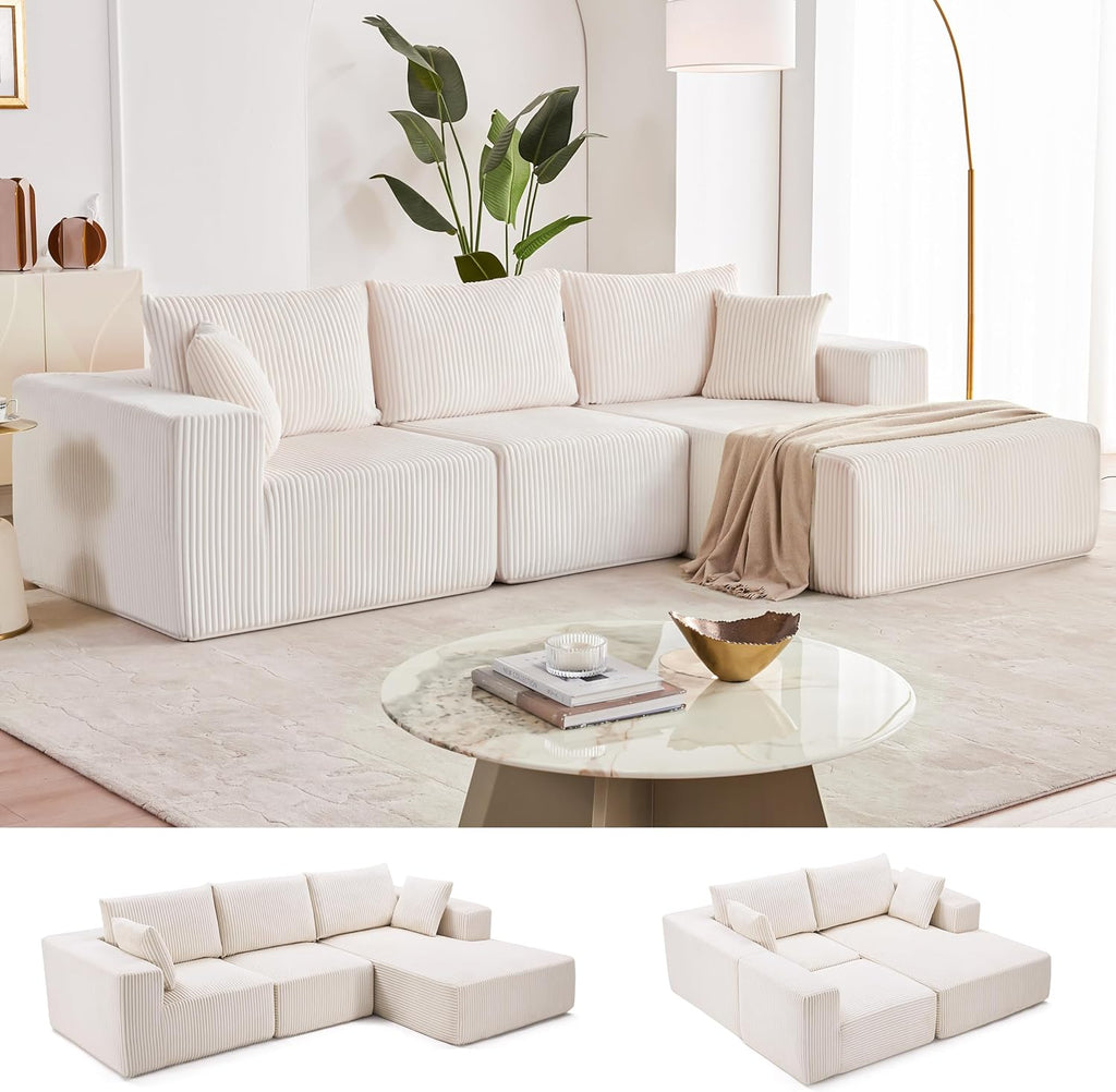 108 Modular Sectional Sofa Cloud Sectional Couch Modern Modular L-Shape Sofa Couch