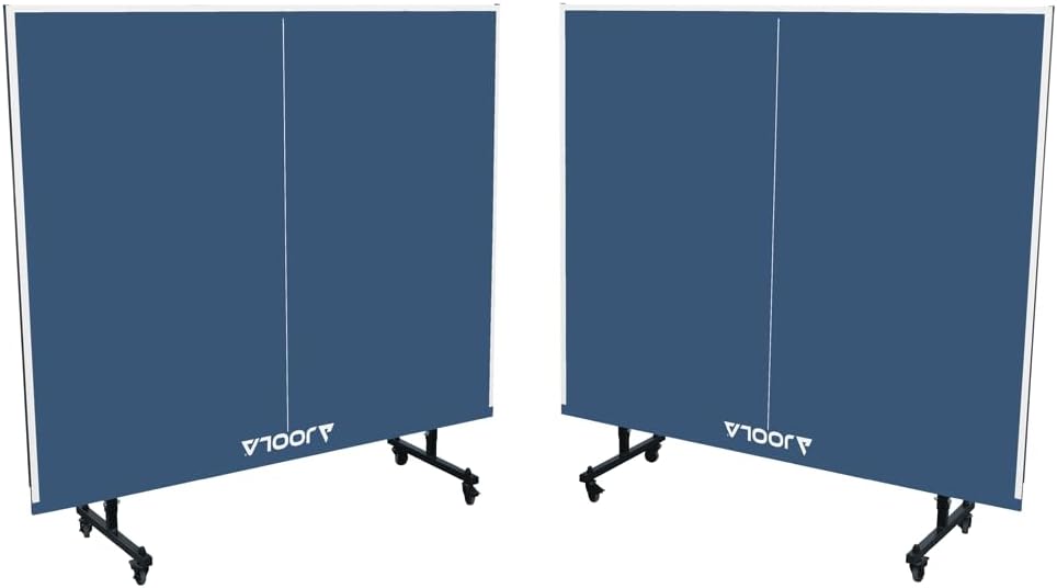 JOOLA Inside Professional MDF Indoor Ping Pong Table with Quick Clamp Table Tennis Net and Post Set - 10 Minute Easy Assembly - Tournament Quality - Foldable with Single Player Playback Mode