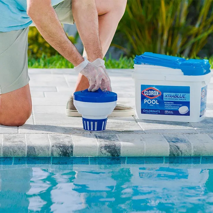 Clorox Pool&Spa XtraBlue 3 测 Chlorinating Tablets for Swimming Pools, 25lb