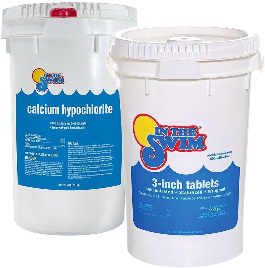 In The Swim Pool Shock 68% Cal-Hypo Granular Sanitizer for Crystal Clear Water Defends Against Bacteria, Algae, and Microorganisms