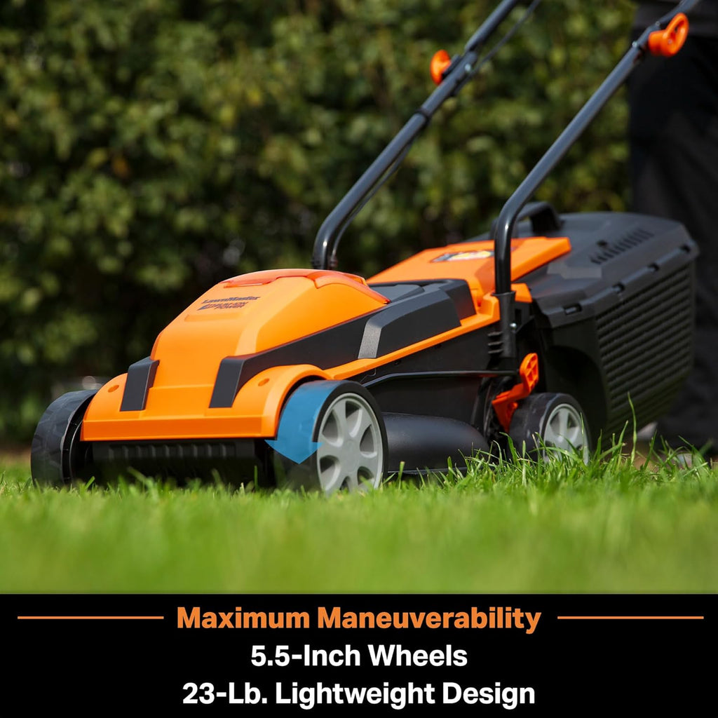 LawnMaster Cordless 13-Inch Lawn Mower 24V Max with 2X4.0Ah Battery and a Charger