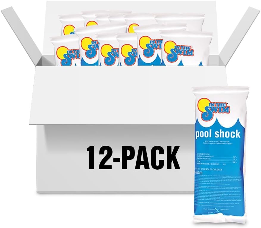 In The Swim Pool Shock 68% Cal-Hypo Granular Sanitizer for Crystal Clear Water Defends Against Bacteria, Algae, and Microorganisms