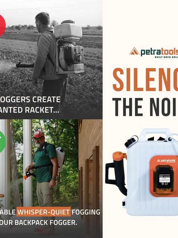 Cordless ULV Cold Fogger Backpack Sprayer, 2.6 Gallon – Battery-Powered Mosquito Fogger for Outdoor Use