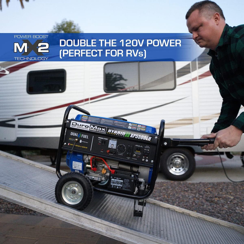 DuroMax XP13000EH 13,000-Watt Dual Fuel Portable Generator - Gas & Propane, Electric Start, Whole Home Backup Power, Transfer Switch Ready, RV & Emergency Ready