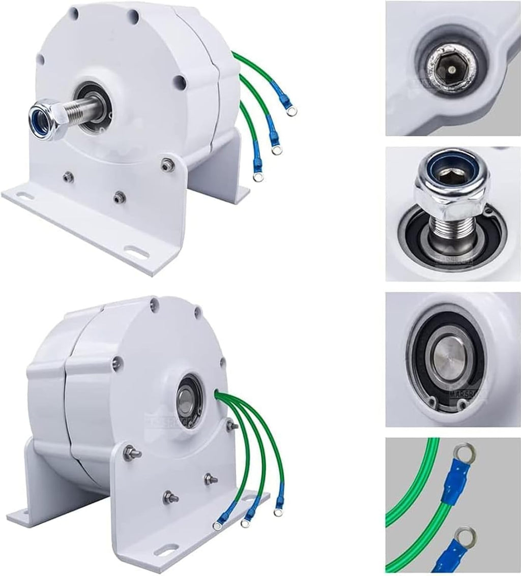 12000W Low RPM Permanent Magnet Generator 12V 24V 48V 120V 220V, Free Energy Gearless Permanent Magnet Generator Motor DIY for Wind Turbine Water Turbine,12V