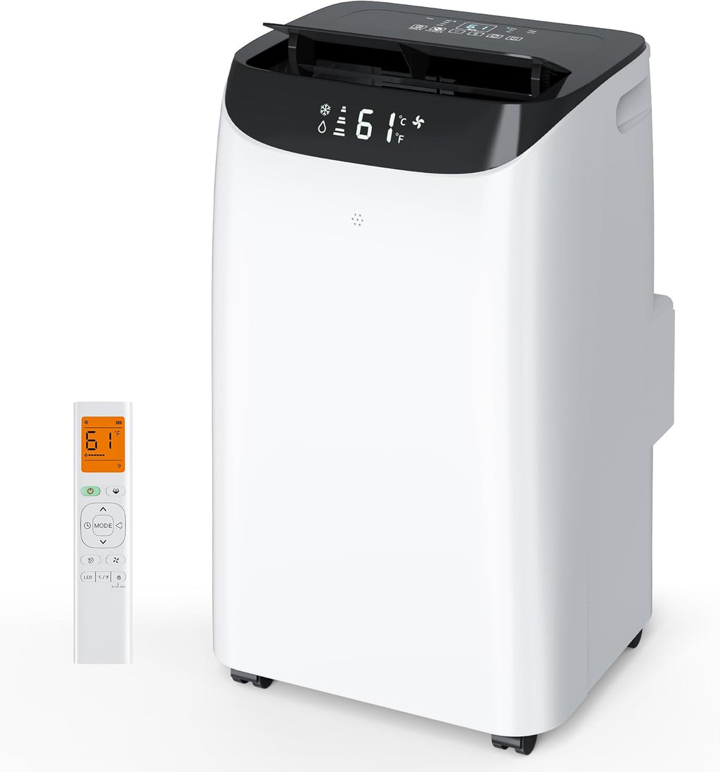 14000 BTU Portable Air Conditioners with Remote Control, 3-in-1 Free Standing Cooling AC Unit with Fan & Dehumidifier, Cools Room up to 700 sq.ft, Smart/Sleep Mode,3 Speed,Auto Swing,24H Timer
