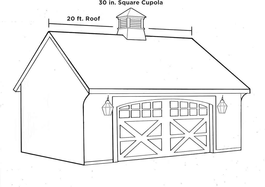Good Directions 2126CV Coventry Vinyl Cupola, 26" square x 35" high, White